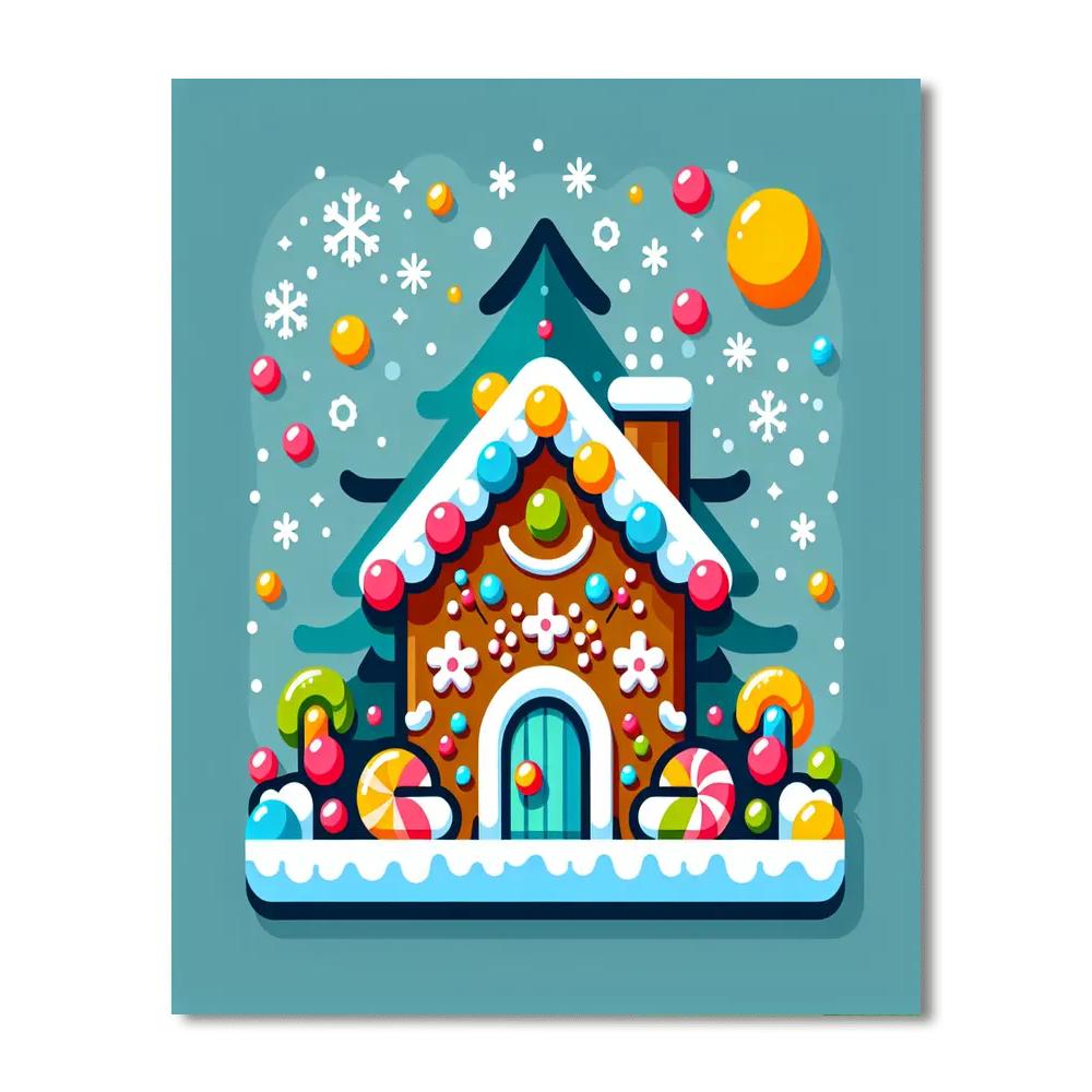 Gingerbread House Extravaganza Painting By Numbers Kit