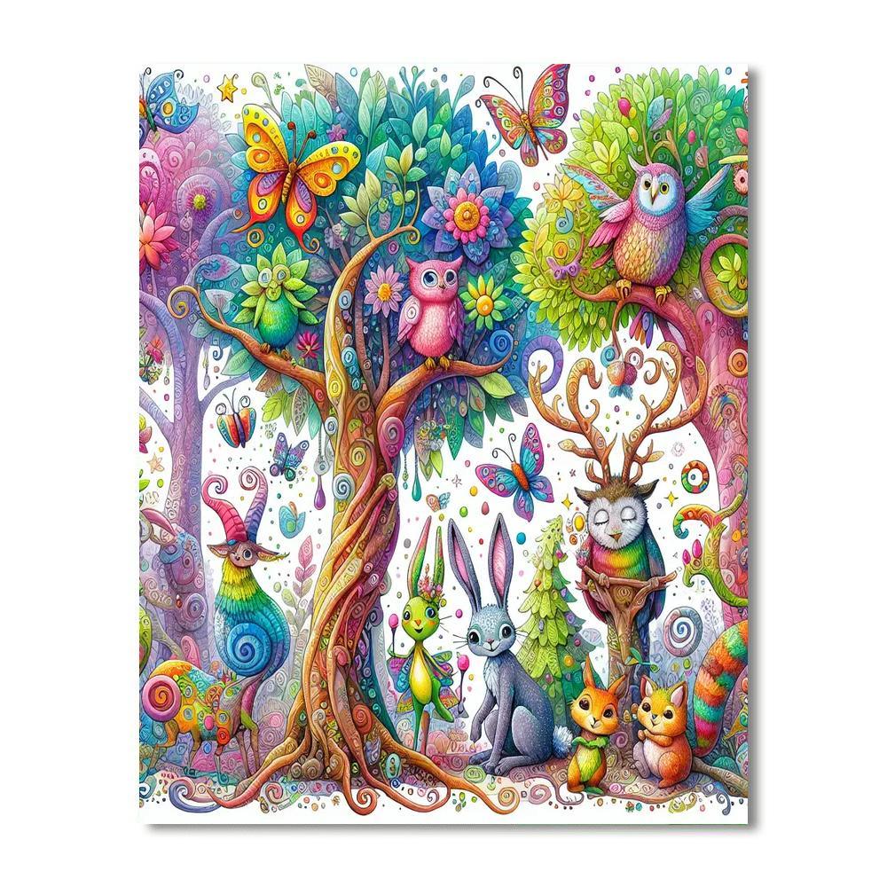 Forest Fantasy Number Painting