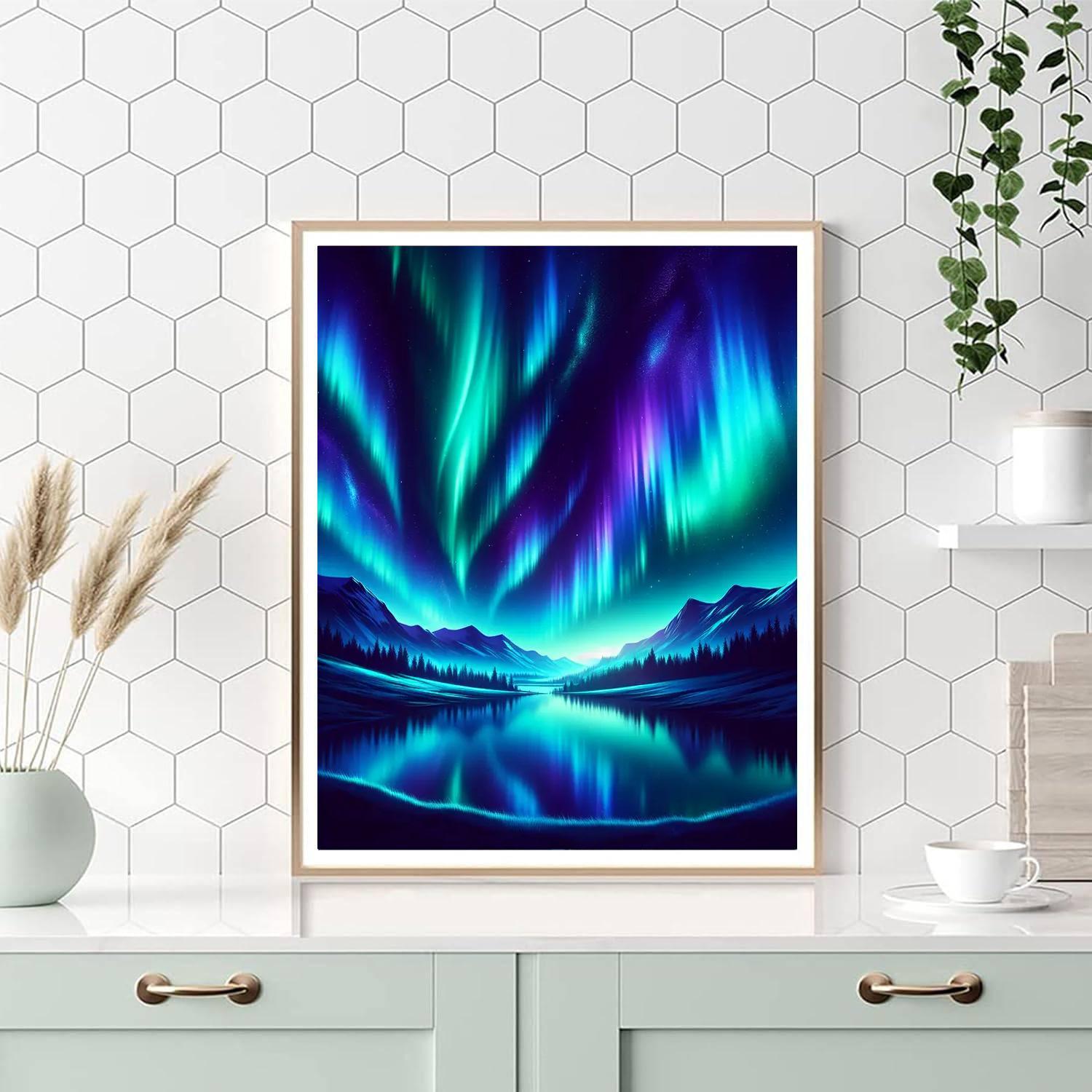 Dazzling Northern Lights Painting By Numbers Kit