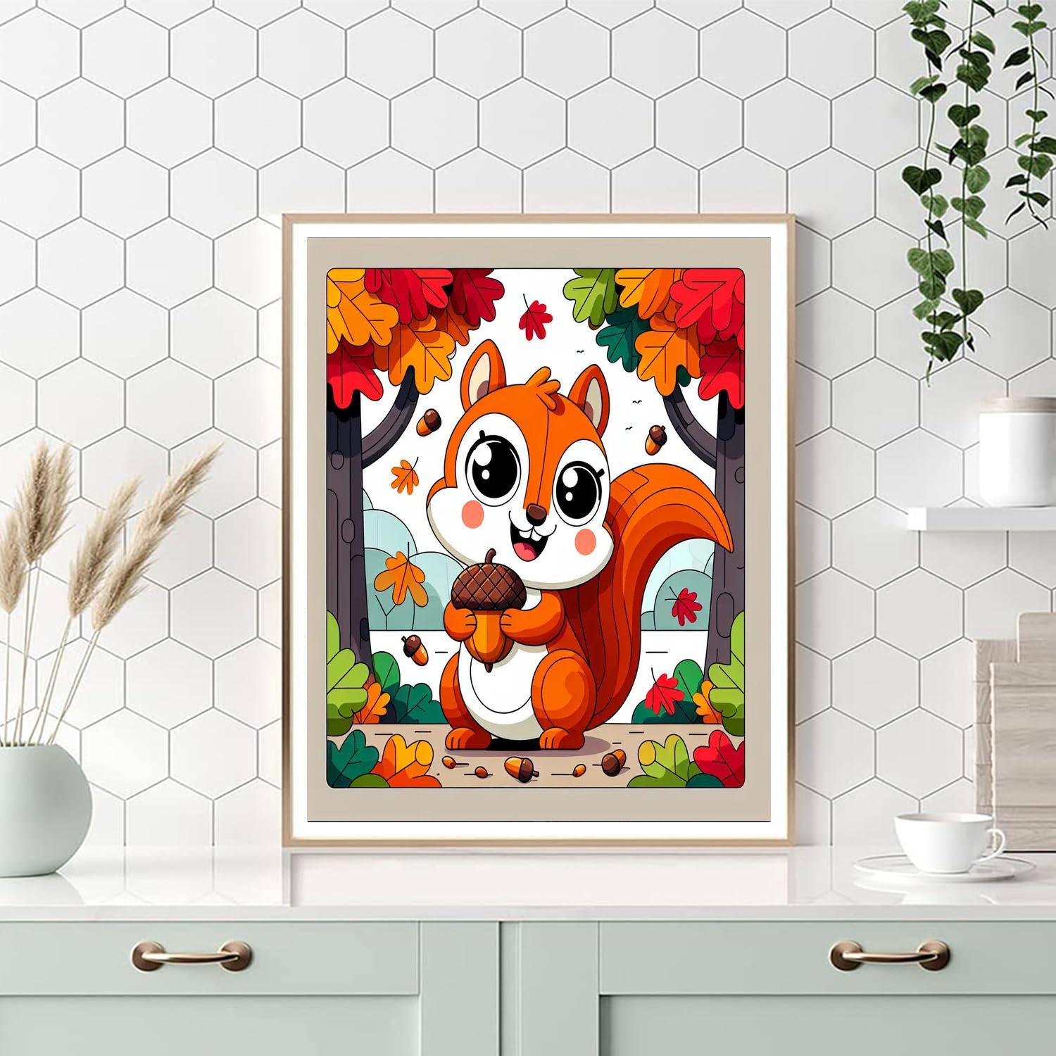 Giggles The Squirrel Paint By Color