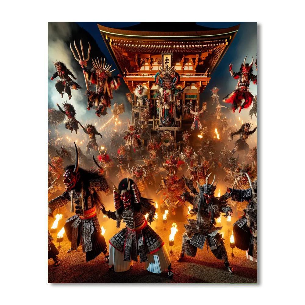 Oni Matsuri - Japan Number Painting