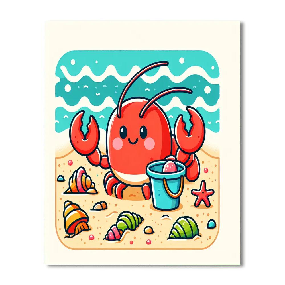 Beachcomber Lobster Number Painting