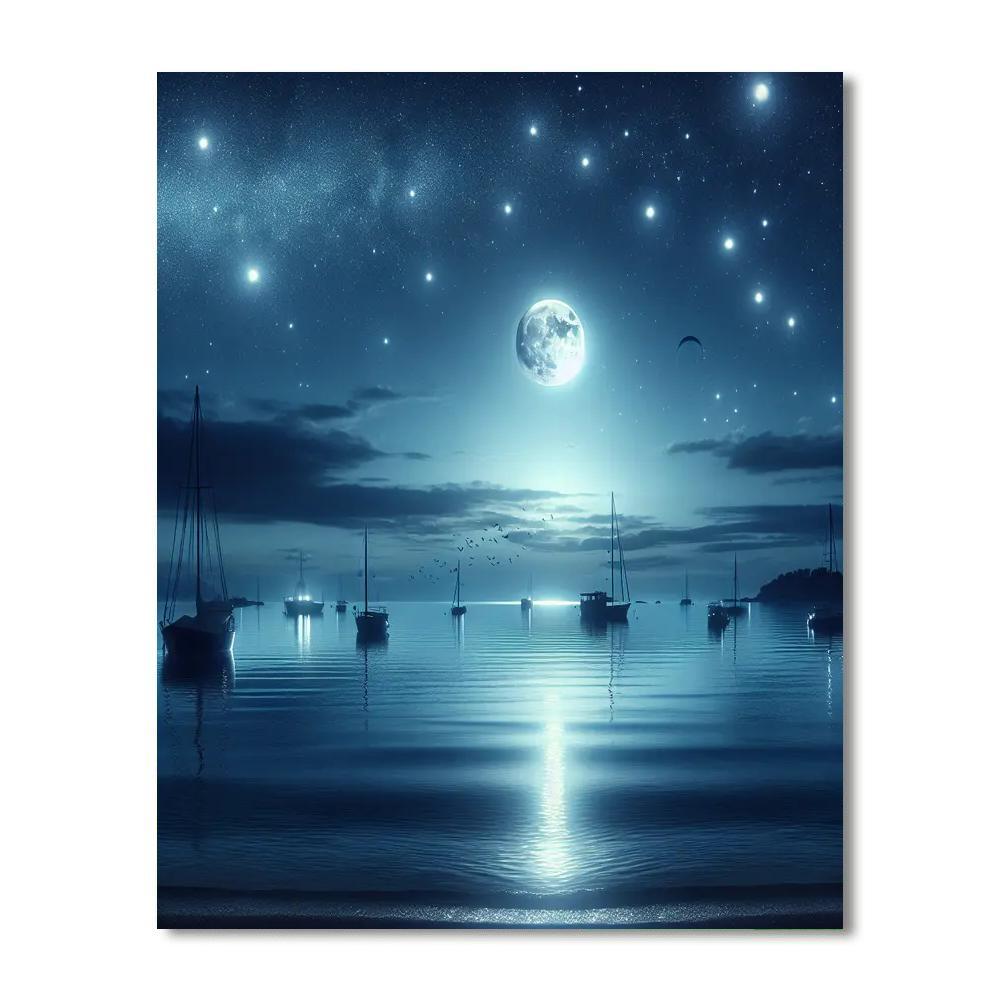 Moonlit Harbor Peace Paint By Numbers Kits