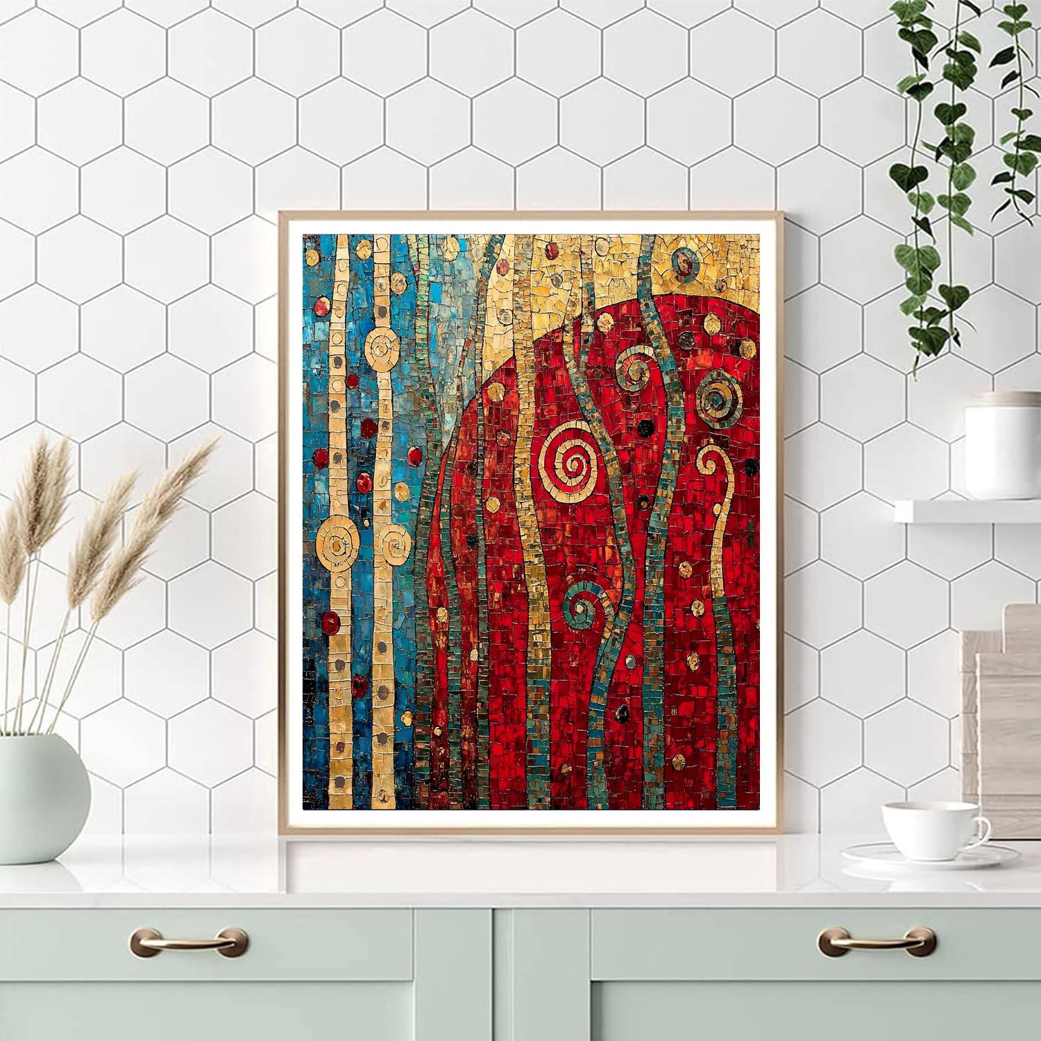 Gustav Klimt Inspired Mosaic Of Emotions  Paint By Numbers Kits