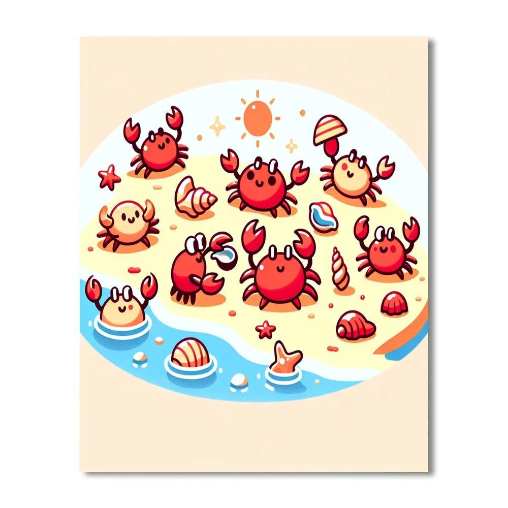 Crafty Crabs Paint By Numbers Art