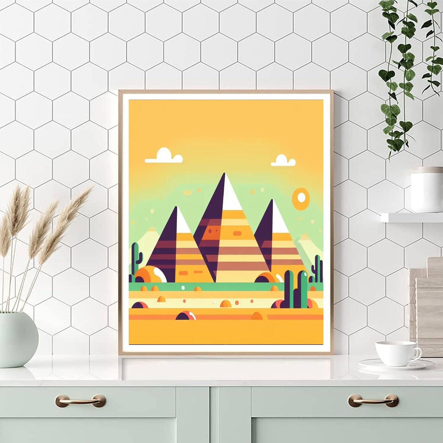 Historical Egyptian Pyramids Numbered Painting Kits