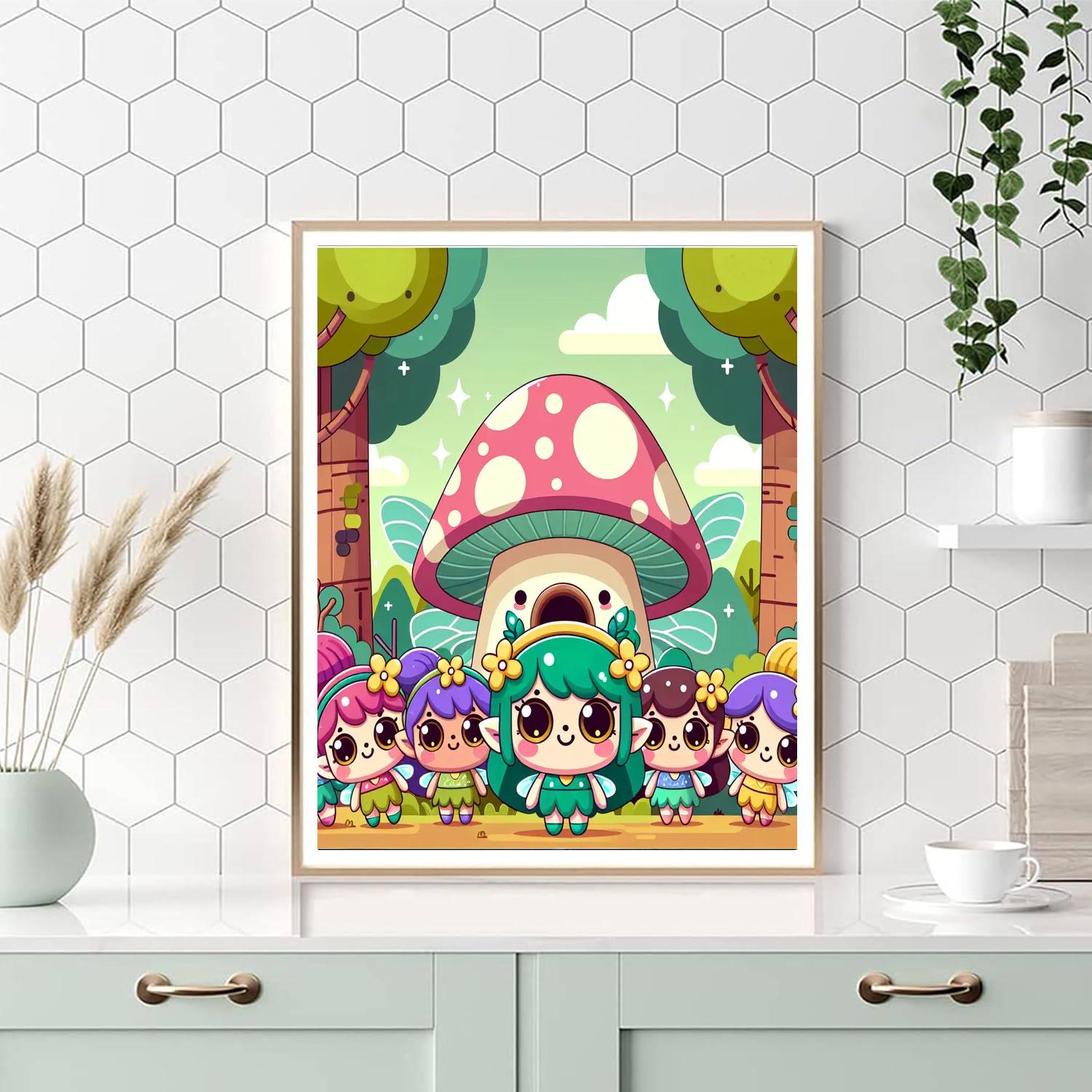 Forest Fairies Hideaway Painting Number Kit