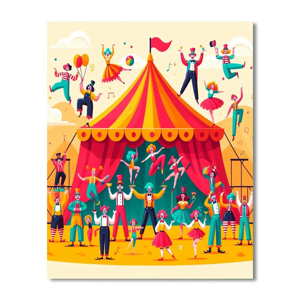 Circus Big Top Fun DIY Paint By Numbers