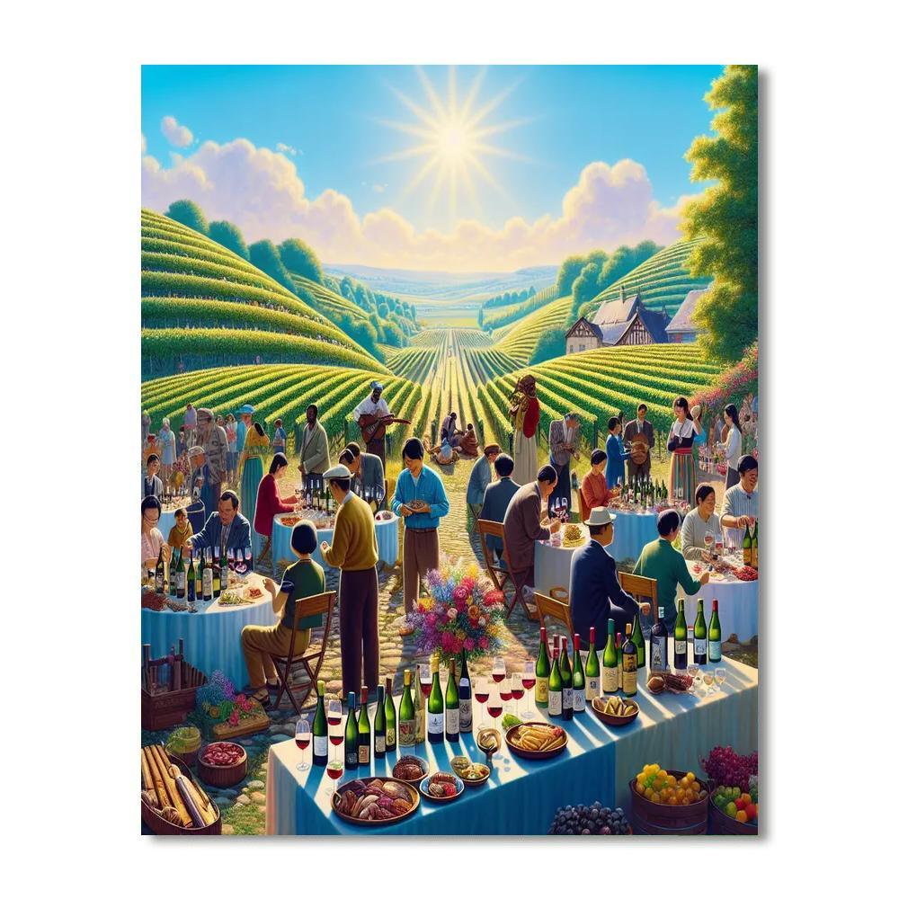 Fête De La Vigne - France Number Painting