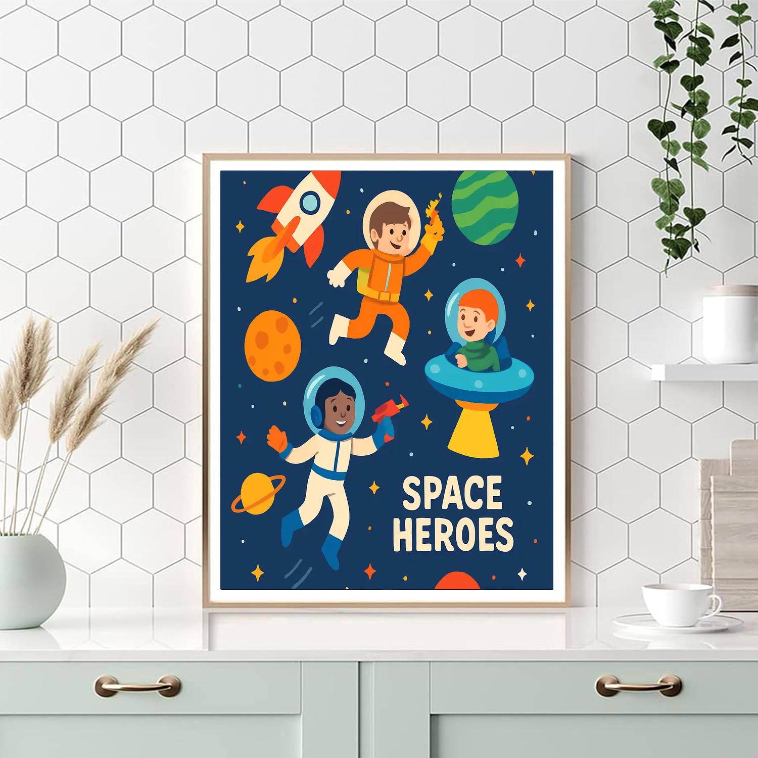 Space Heroes Mission Paint By Number