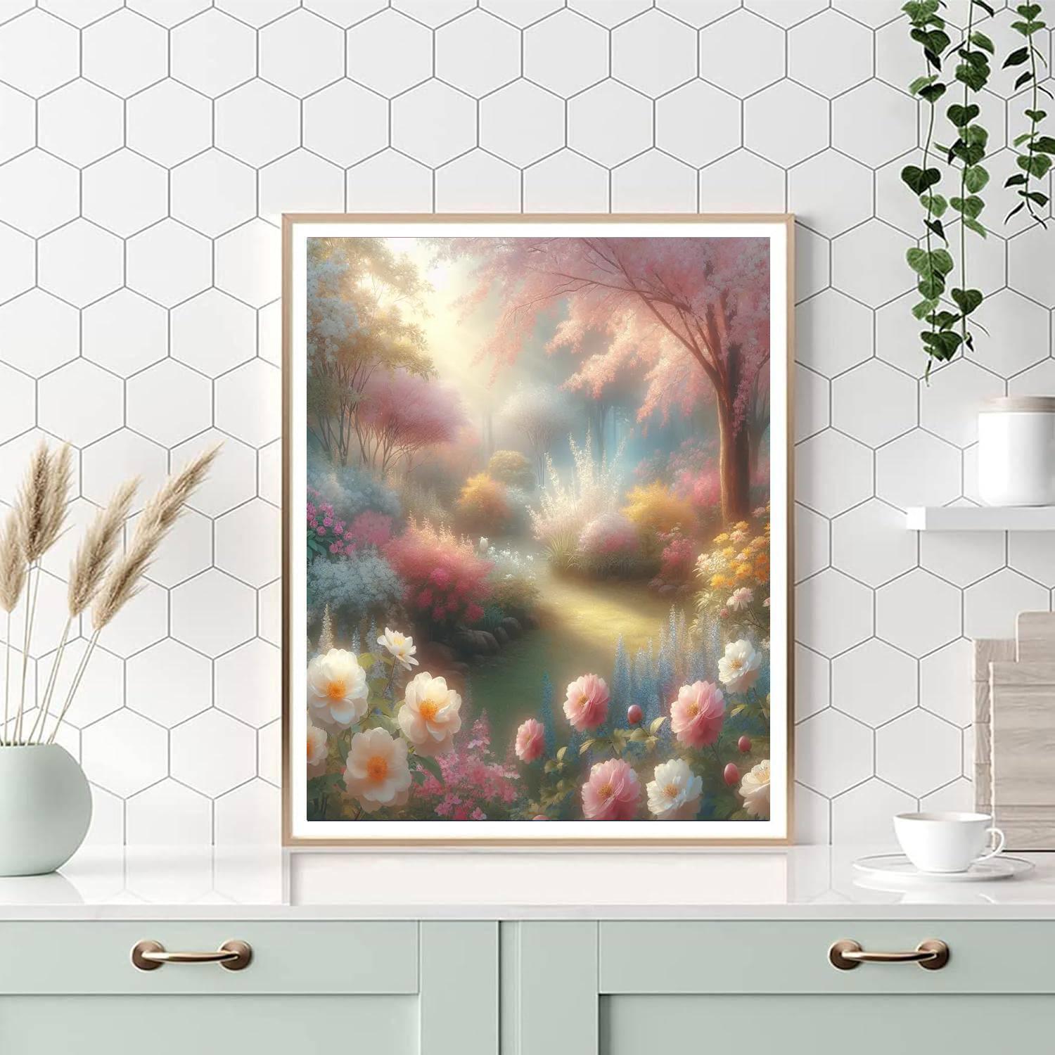 Luminous Garden Sanctuary Painting Number Kit