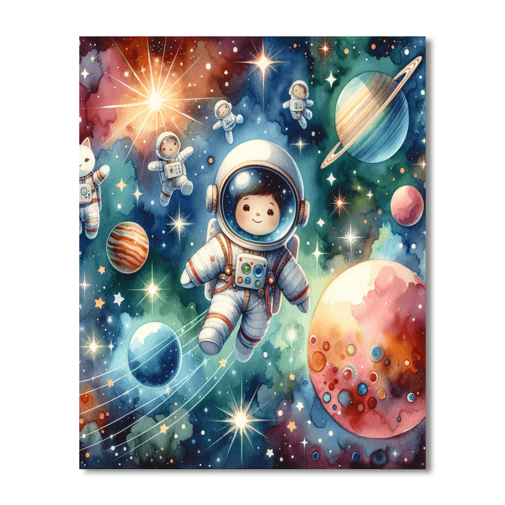 Charming Space Explorers Paint By Numbers Kits