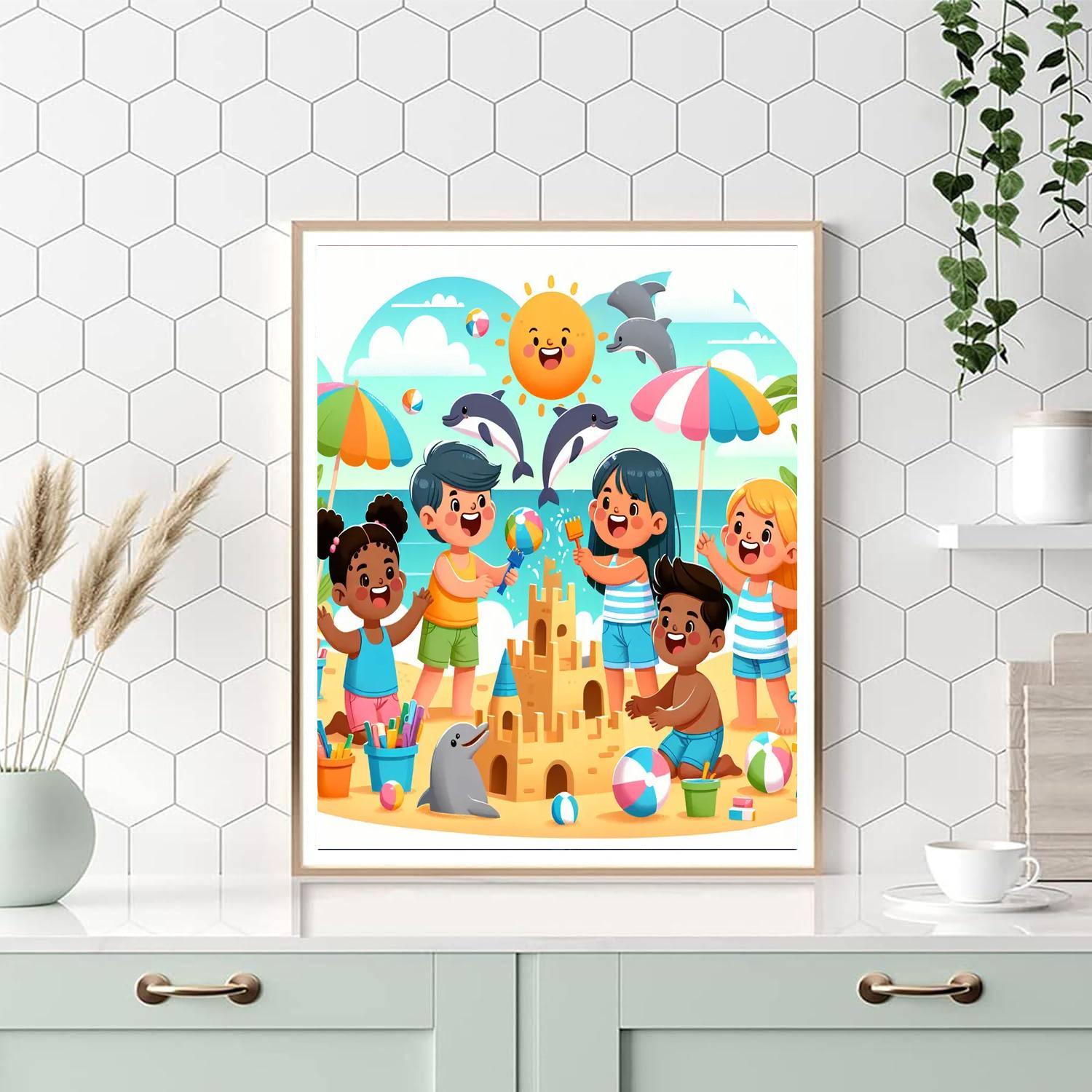 Sunny Summer Beach Day Paint By Color