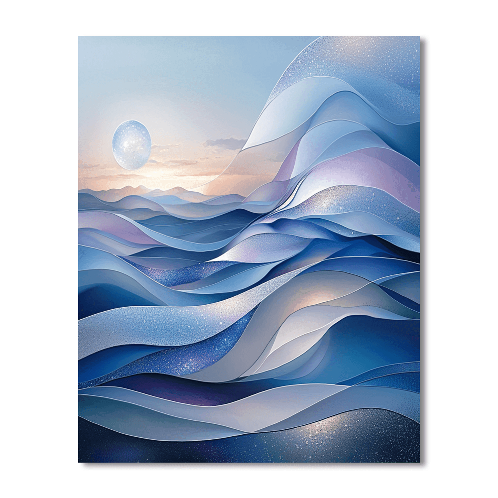 Chagall Inspired Mystical Lunar Landscape - DIY Painting By Numbers Kit