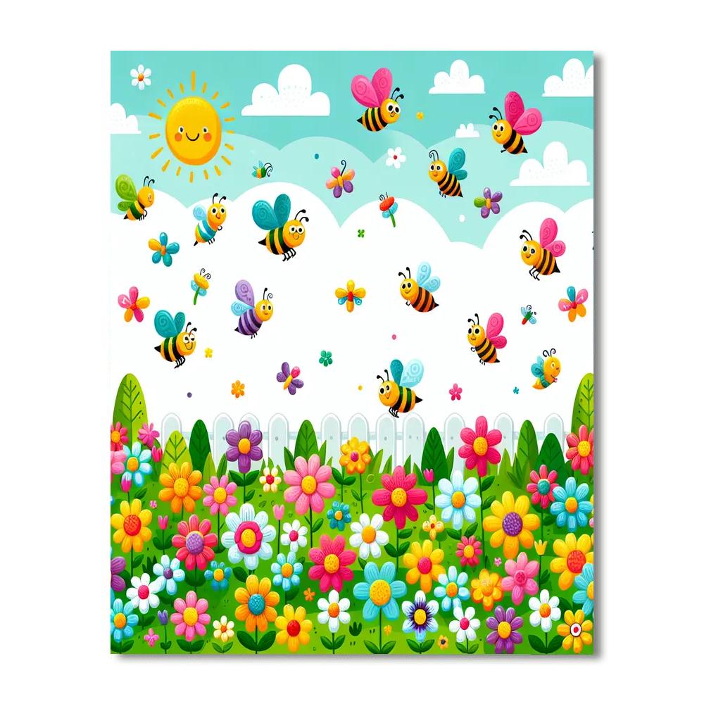 Vibrant Garden Fiesta Paint By Numbers Art