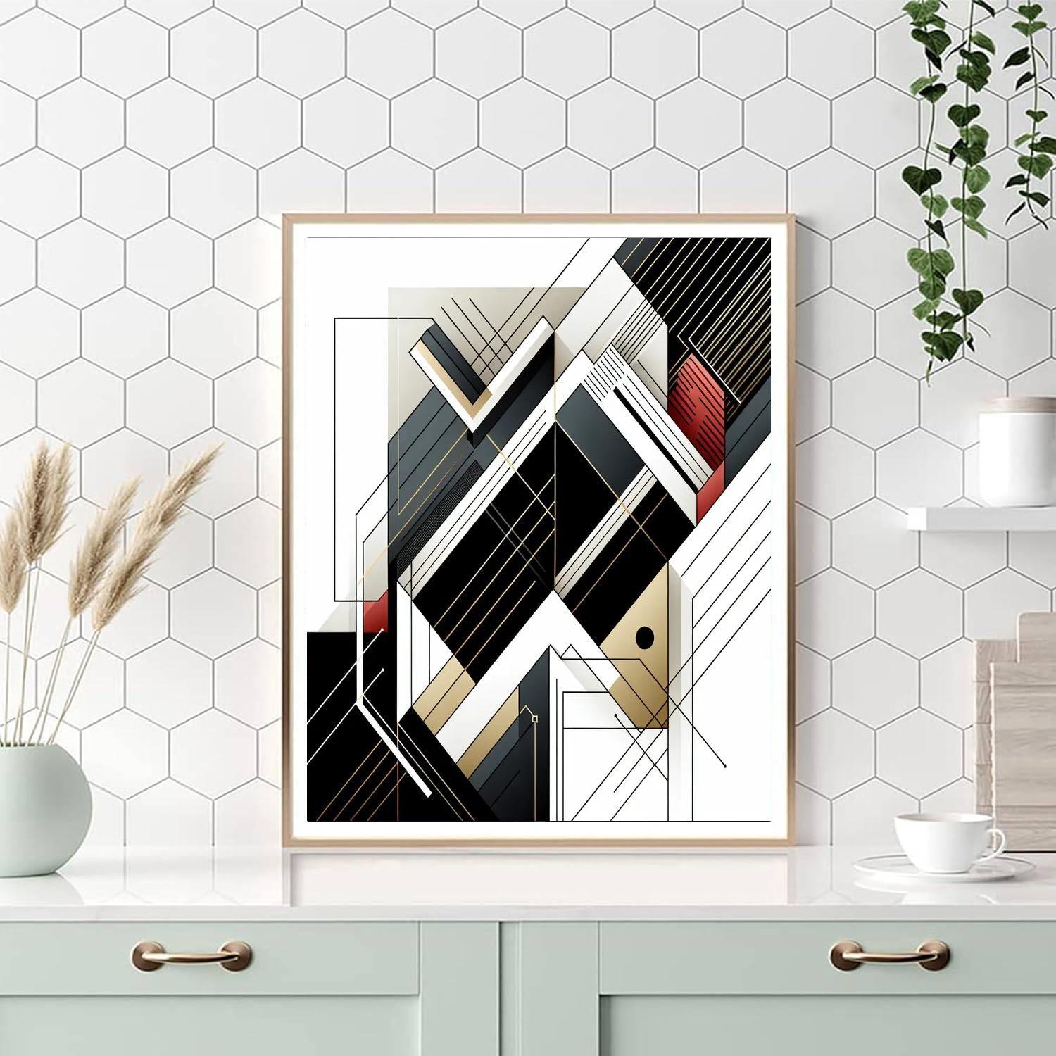 Modern Geometric Illusions Number Painting