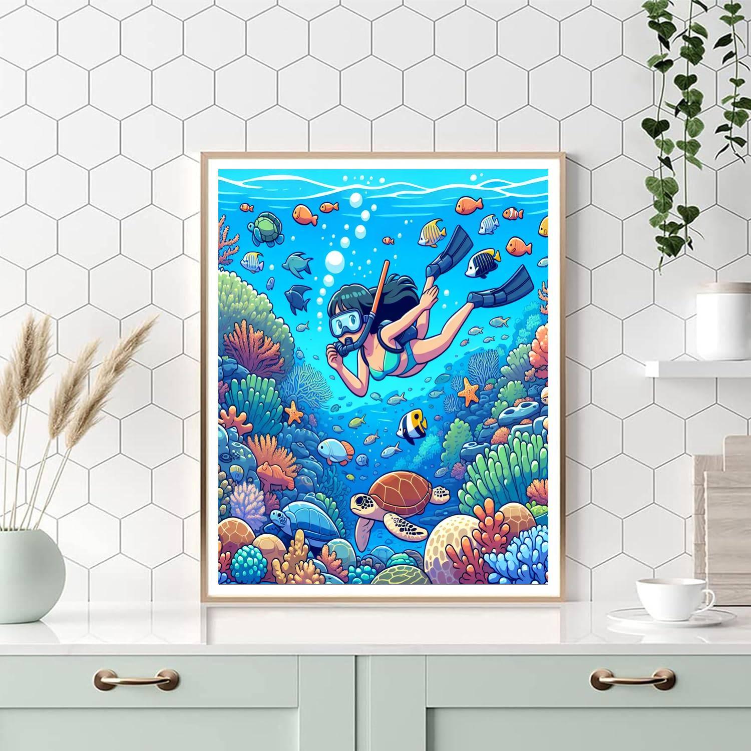Ocean Reef Safari Painting Number Kit