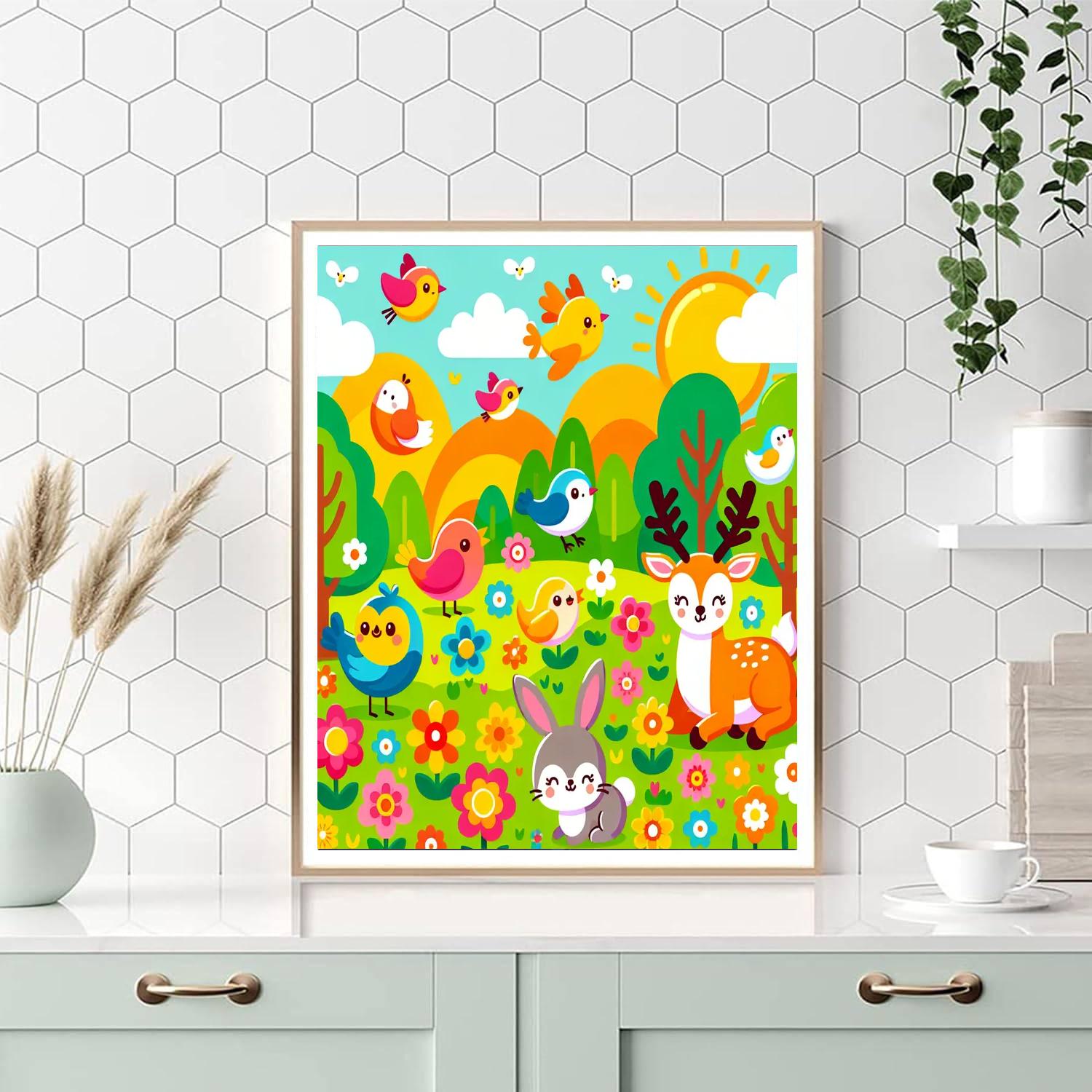 Joyful Nature Exploration Painting Number Kit