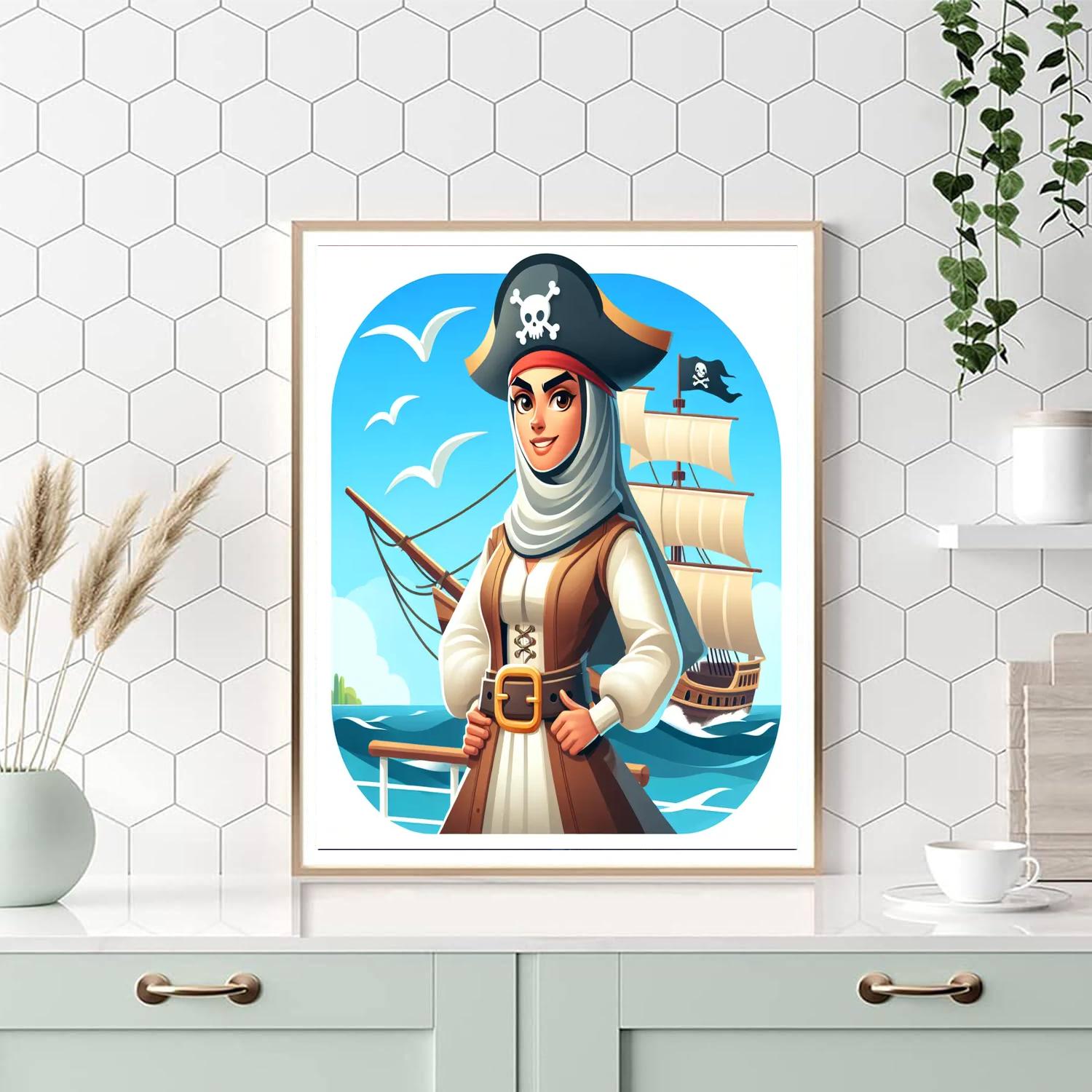 Pirate Captain's Ship Numbered Painting Kits