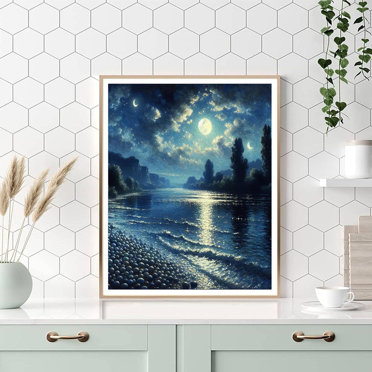 Mystical Night On The River Paint By Color