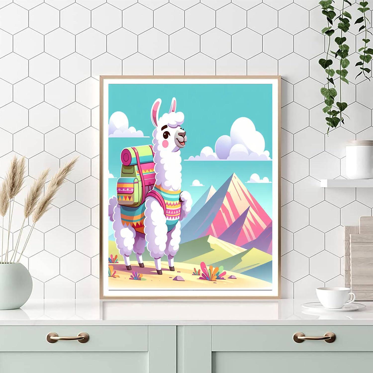 Adventure-loving Llama DIY Paint By Numbers