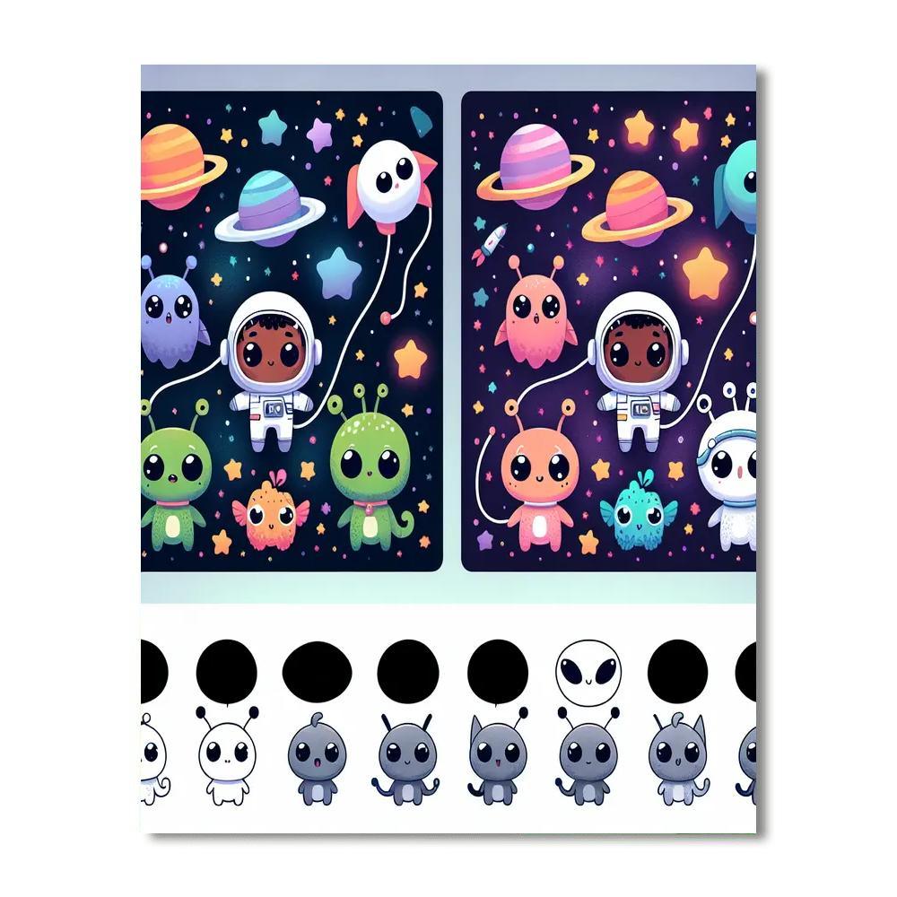 Space Pet Companions Painting By Numbers Kit