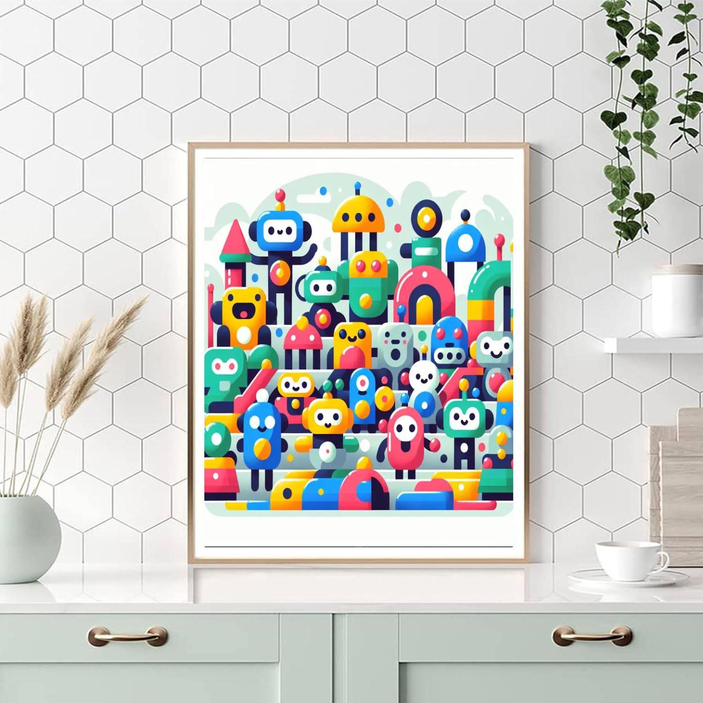 Rocking Robots Painting Number Kit