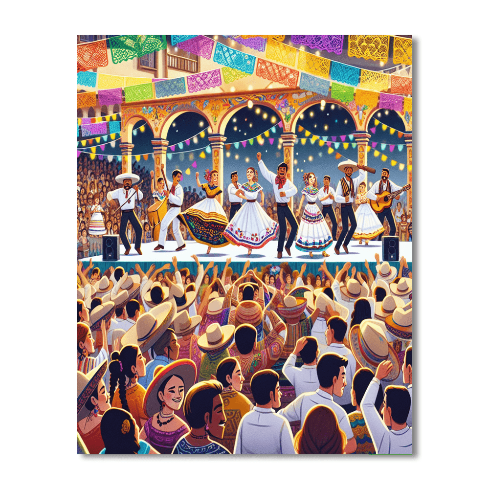 Oaxacan Guelaguetza - Mexico DIY Paint By Numbers