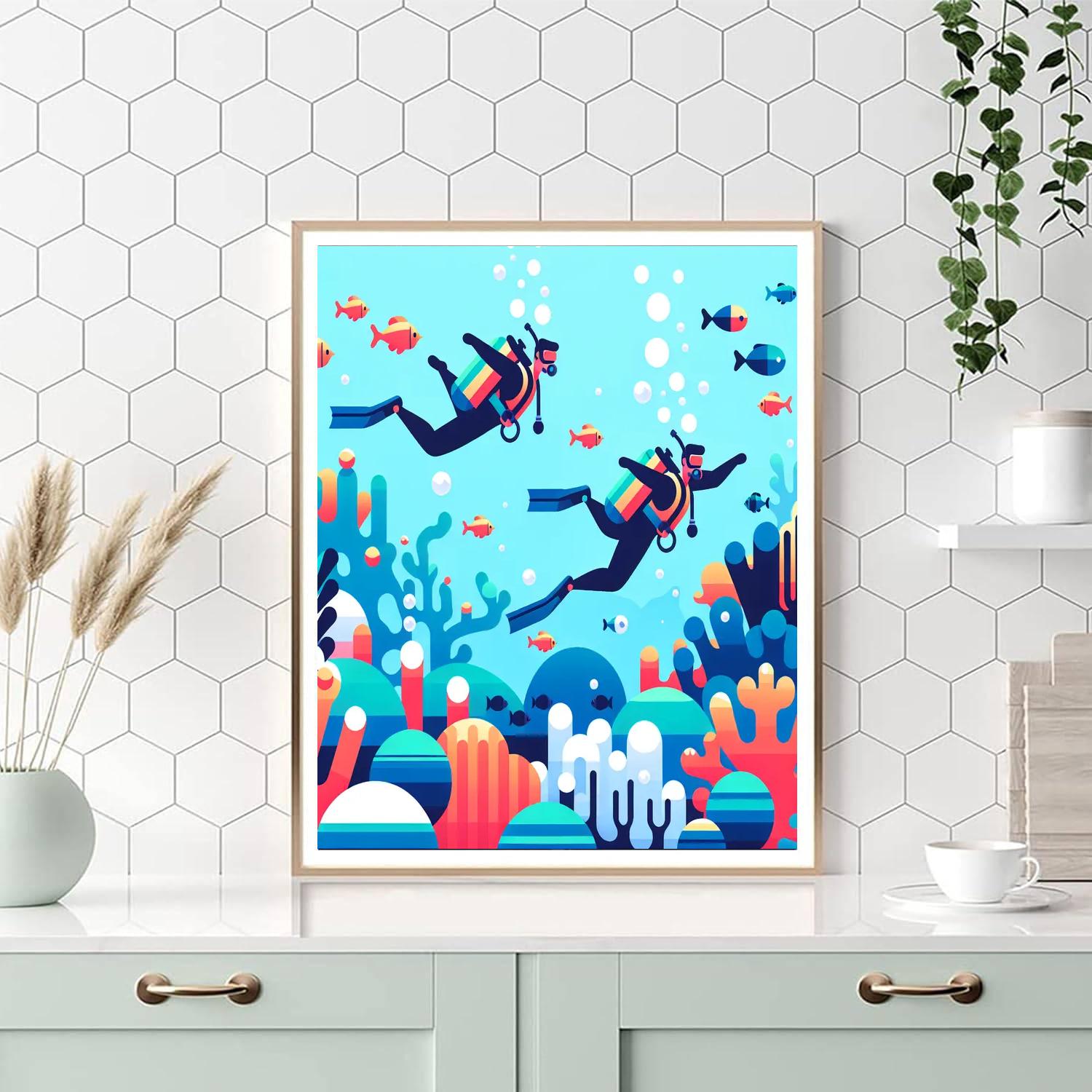 Ocean Explorer's Escape Paint By Numbers Art