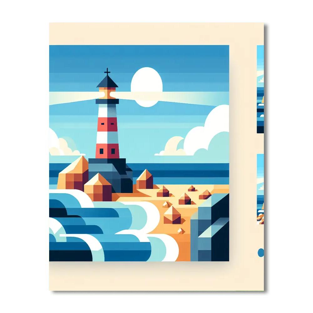 Lively Lighthouses Numbered Painting Kits