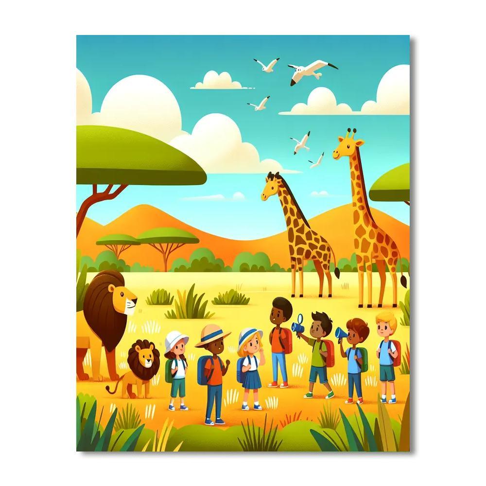 Explorer's Safari Safari Number Painting