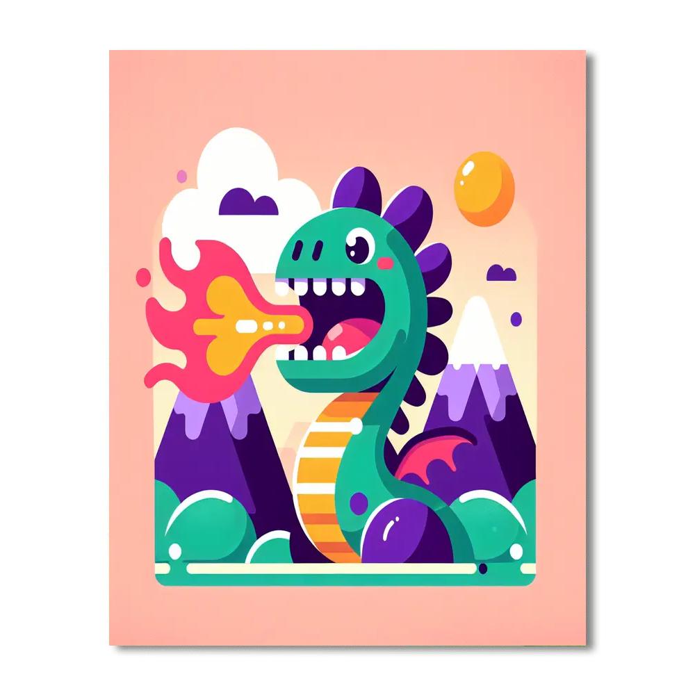 Funky Dragon Painting By Numbers Kit