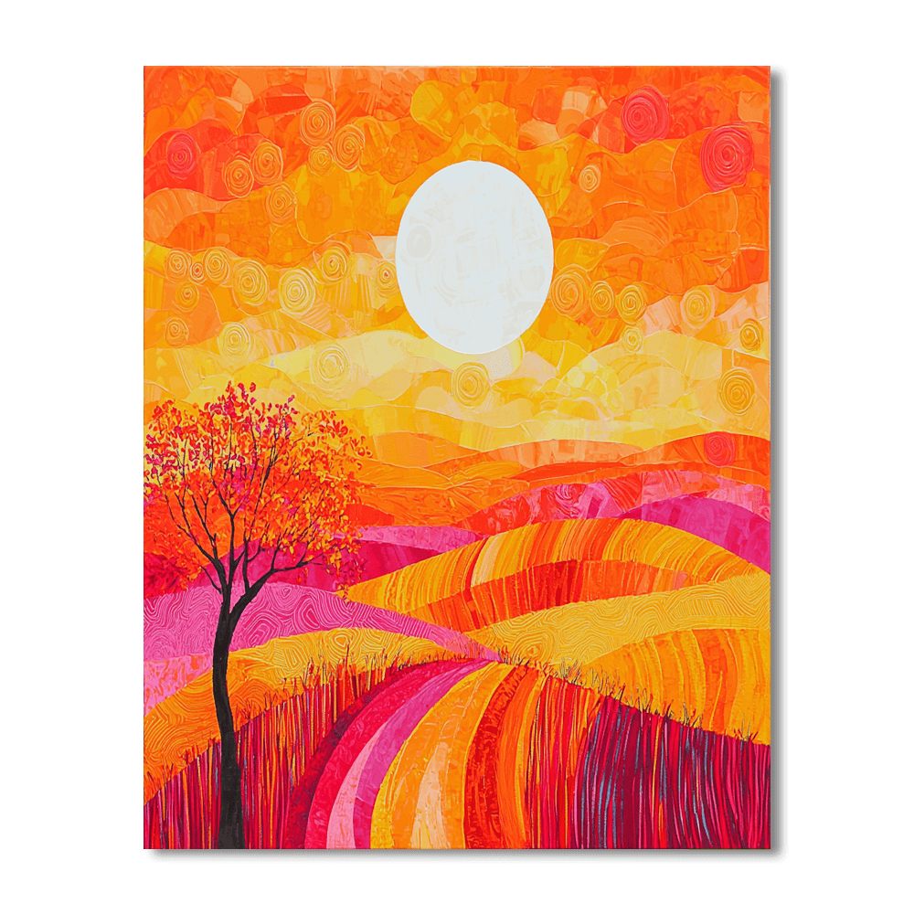 Warhol Inspired Retro Sunset  Paint By Number