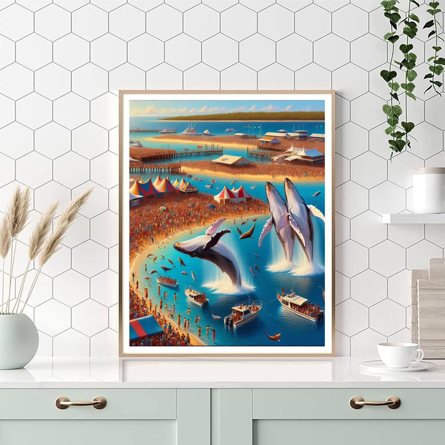 Fraser Island Whale Festival - Australia Numbered Painting Kits