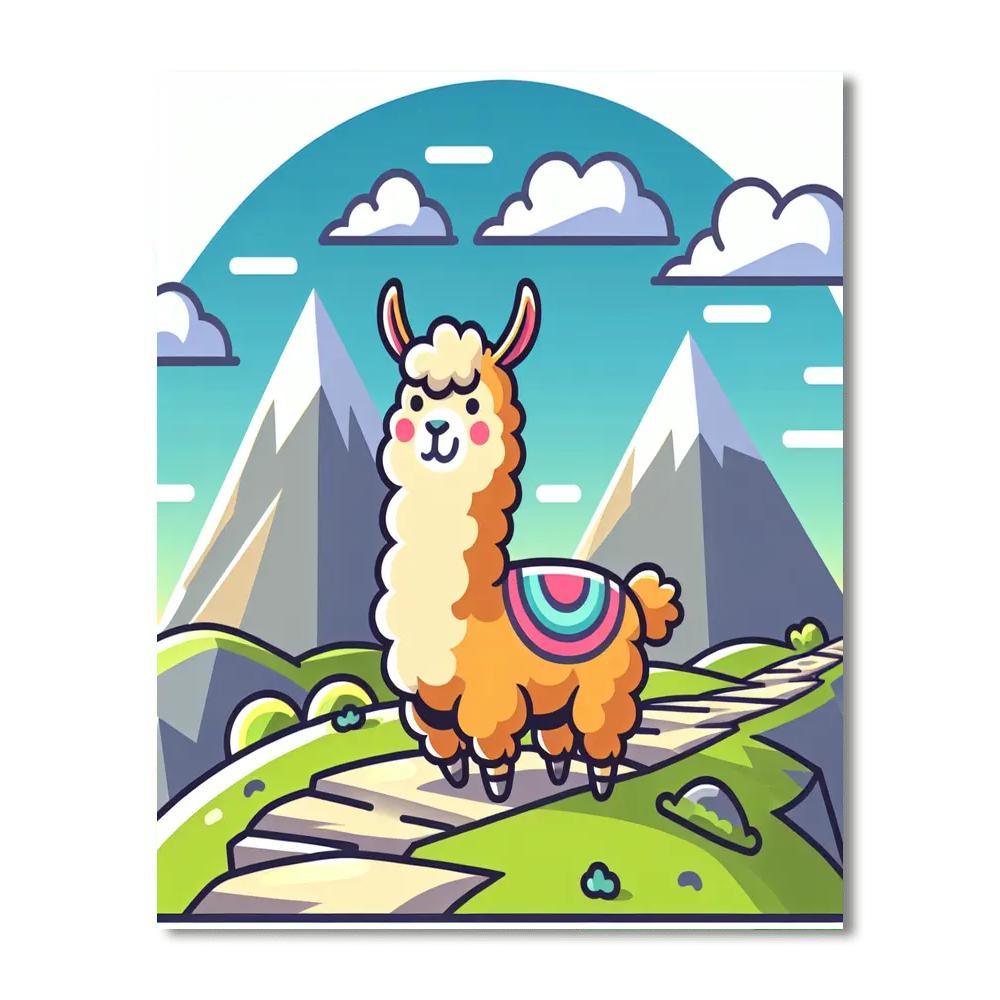 Lively Llama Adventure Painting By Numbers Kit