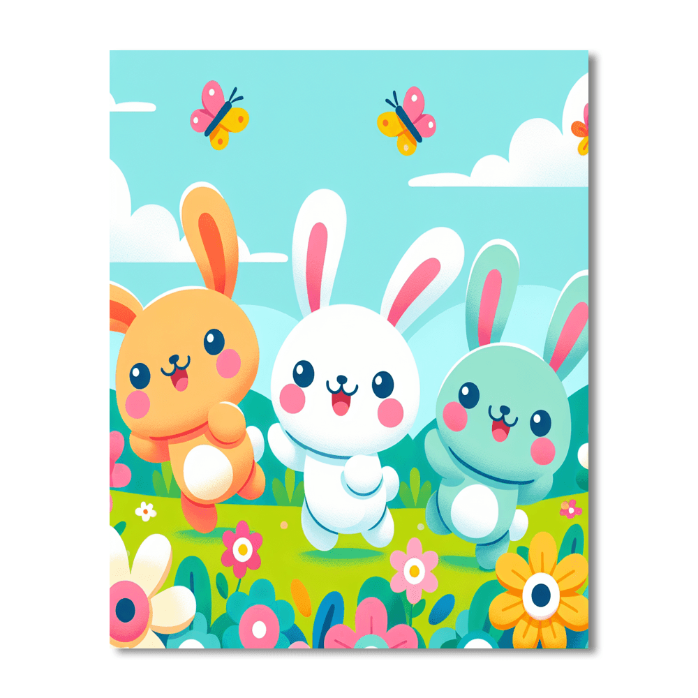 Joyful Bunnies Paint By Number