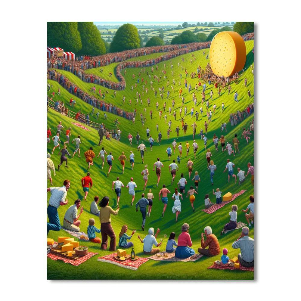 Cooper’s Hill Cheese-rolling Festival - England Paint By Numbers Kits