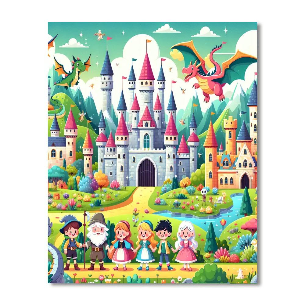 Charming Fairytale Quest Painting By Numbers Kit