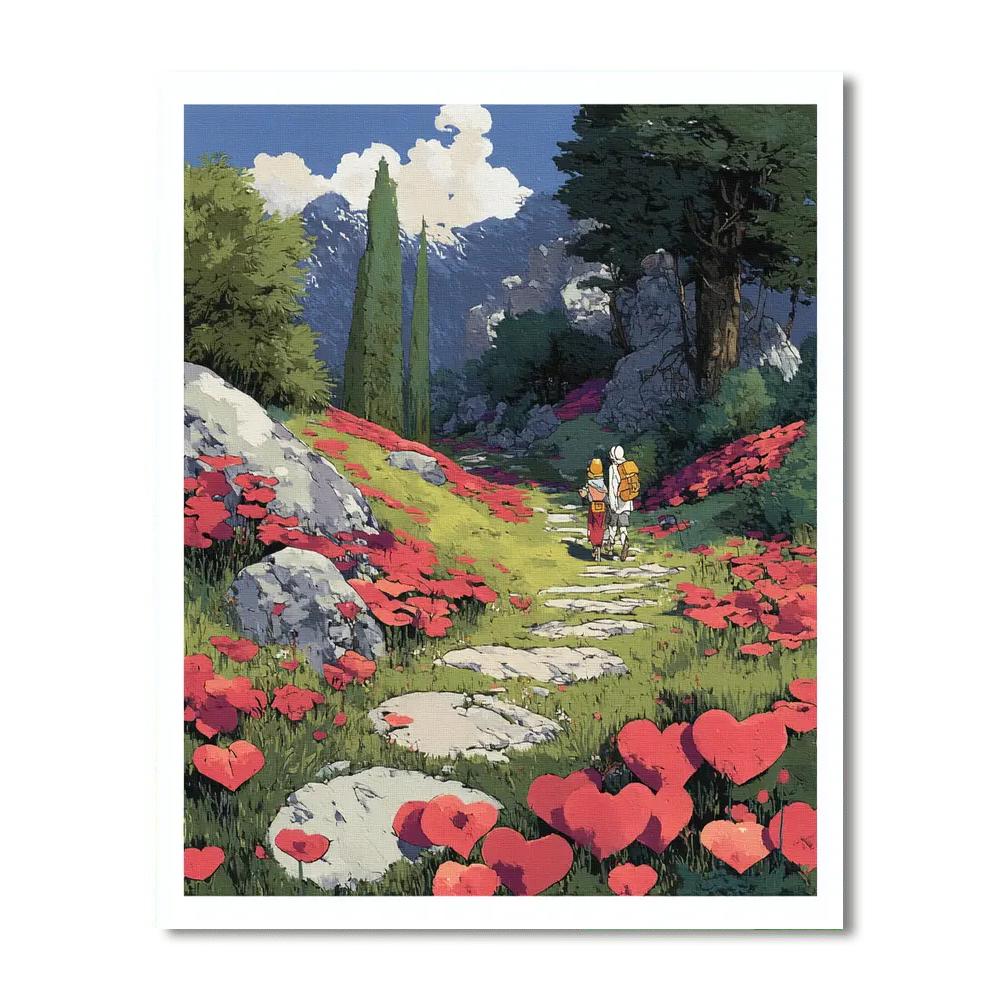 Heartfelt Paths Paint By Number