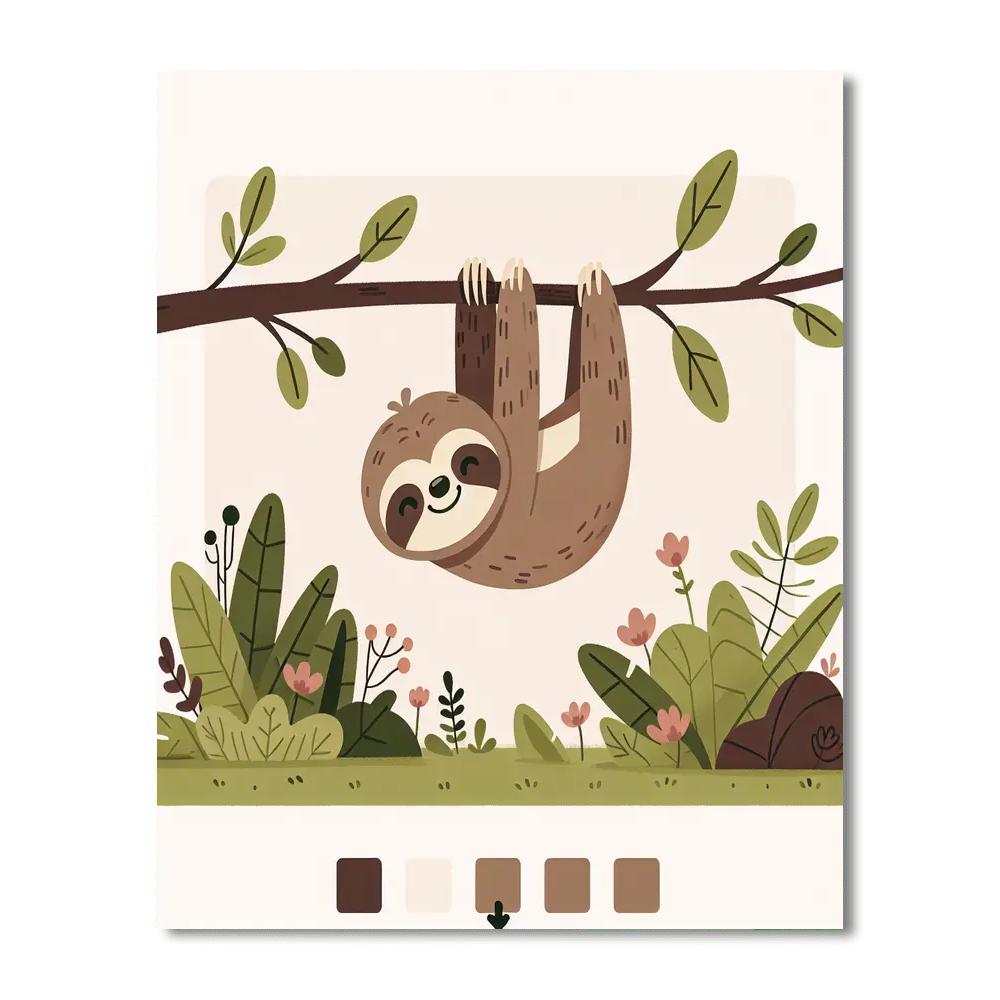 Sunshine Sloth Numbered Painting Kits