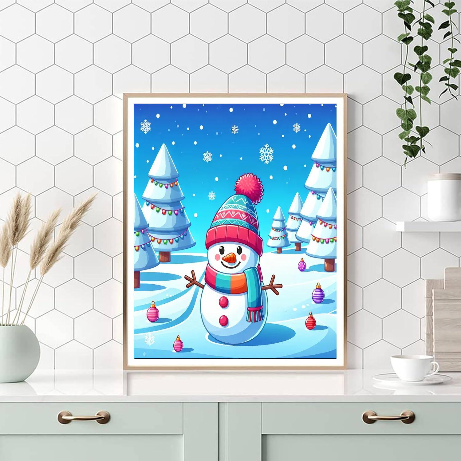 Whimsical Winter Scene Numbered Painting Kits