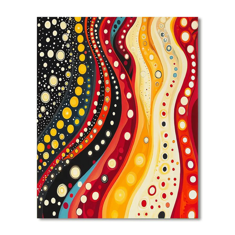 Yayoi Kusama Inspired Rhythm Of Infinity  DIY Paint By Numbers