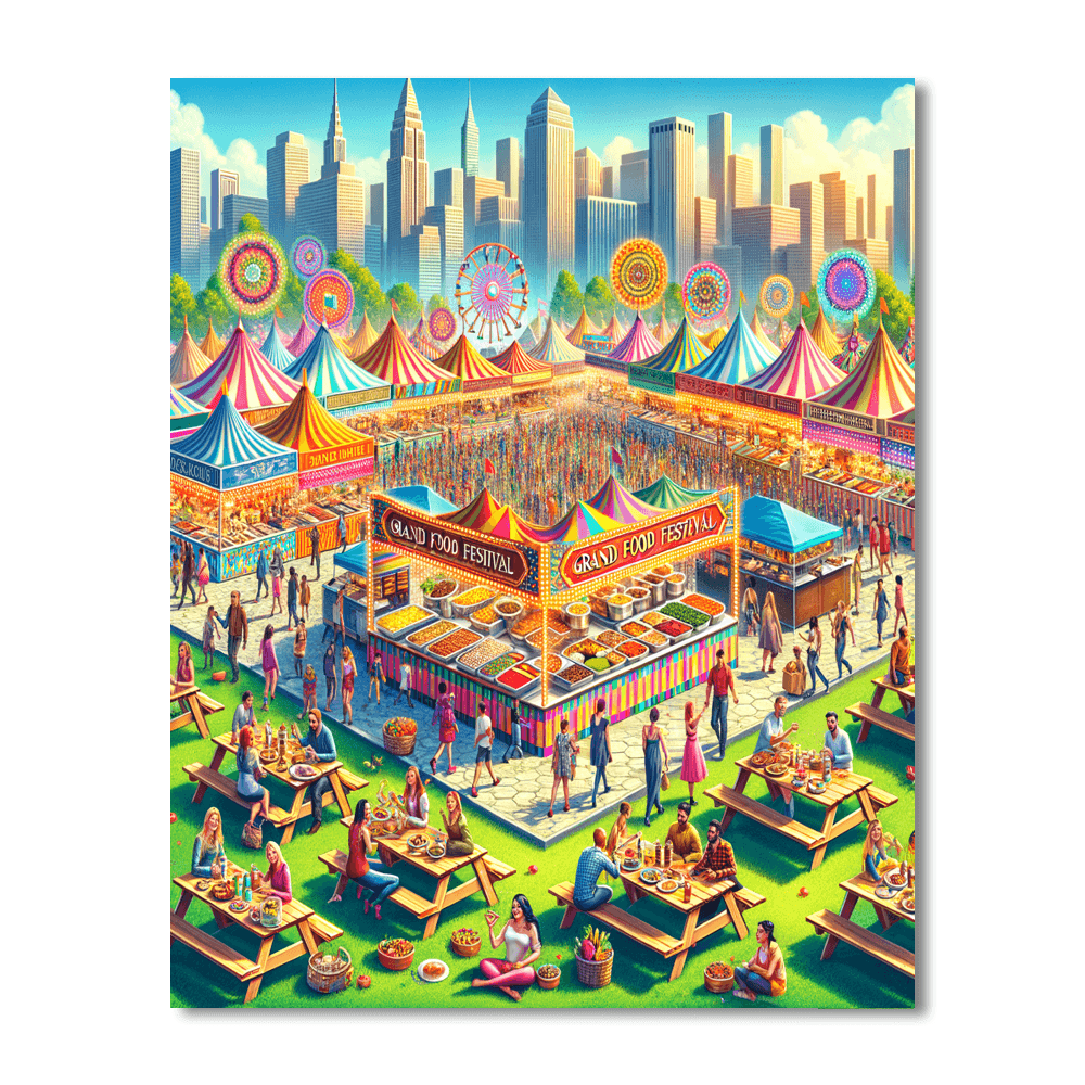 The Great American Foodie Fest - United States Paint By Color