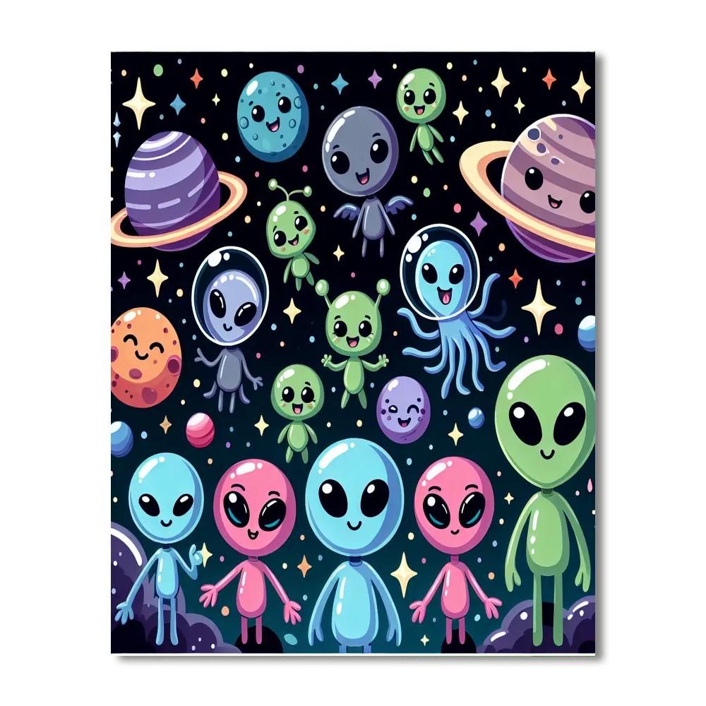 Cosmic Creature Adventure Number Painting