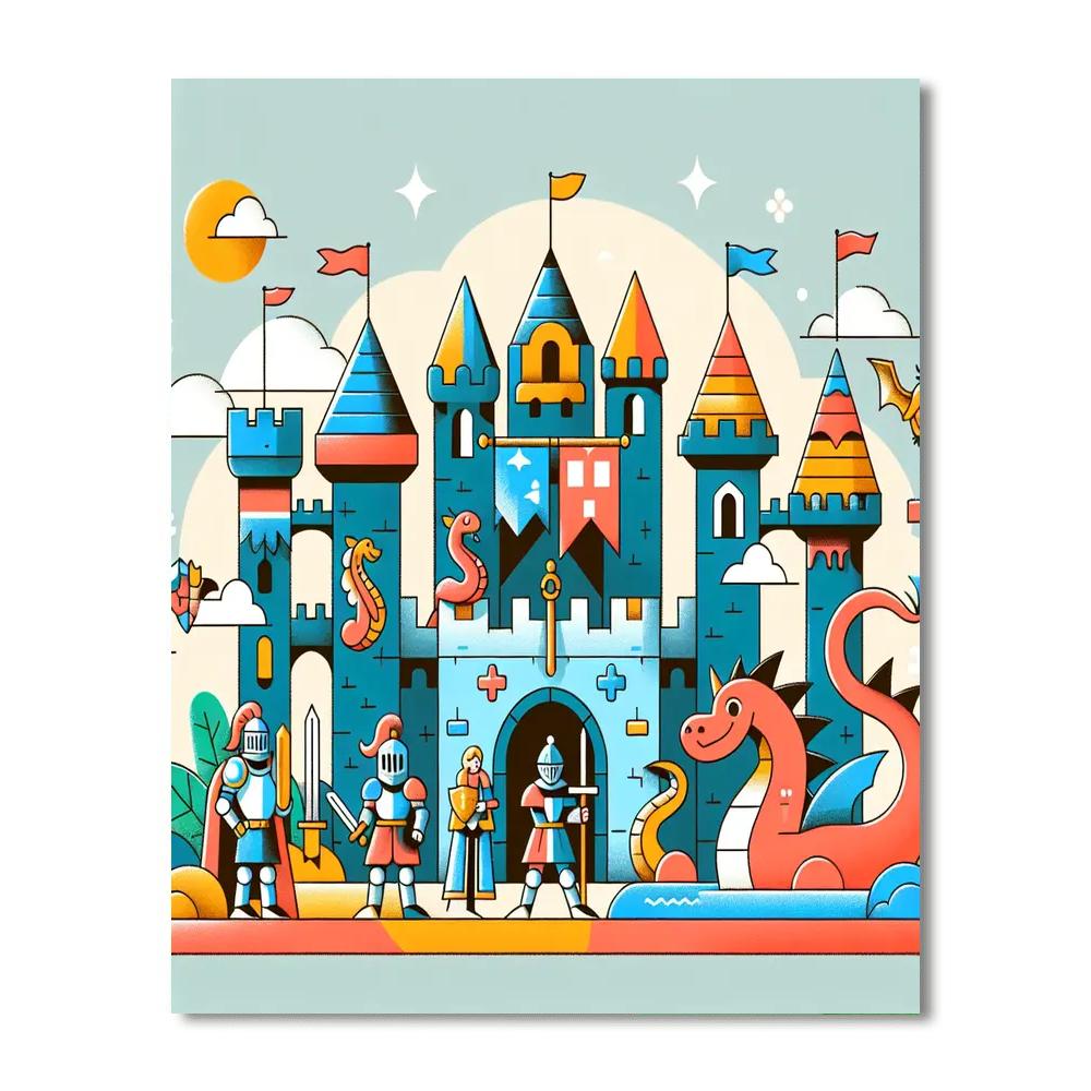 Fairytale Fortress Paint By Numbers Art