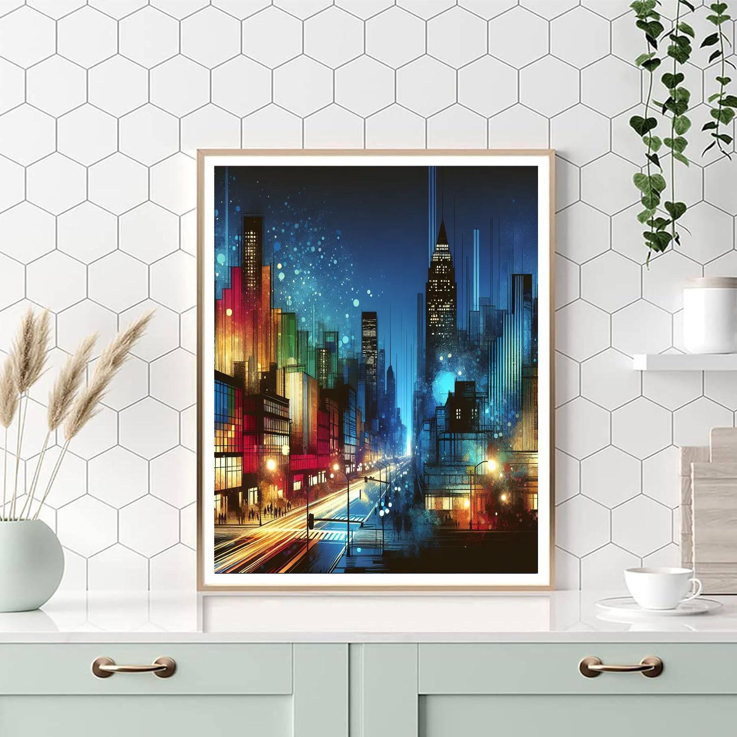 Captivating Cityscape Nights Paint By Color