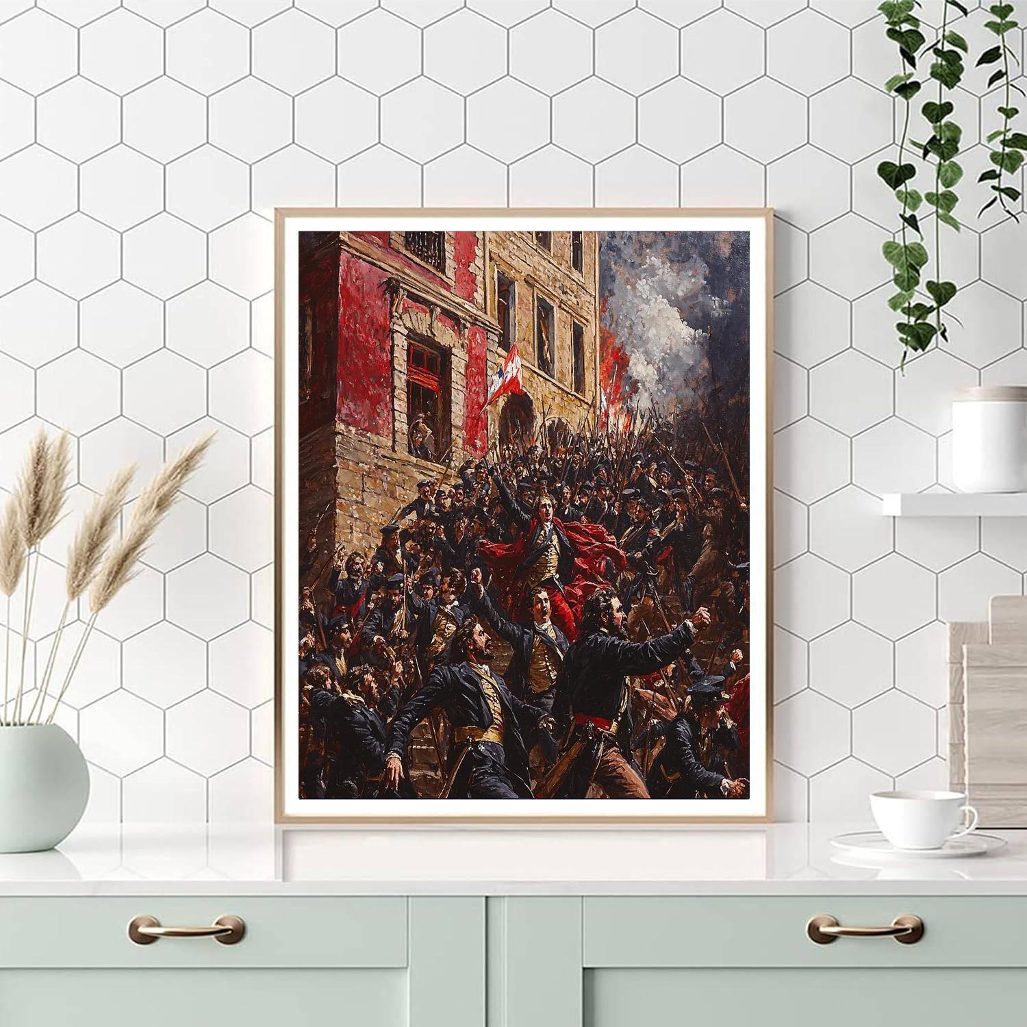 Eugène Delacroix Inspired Glimpse Of History  Number Painting