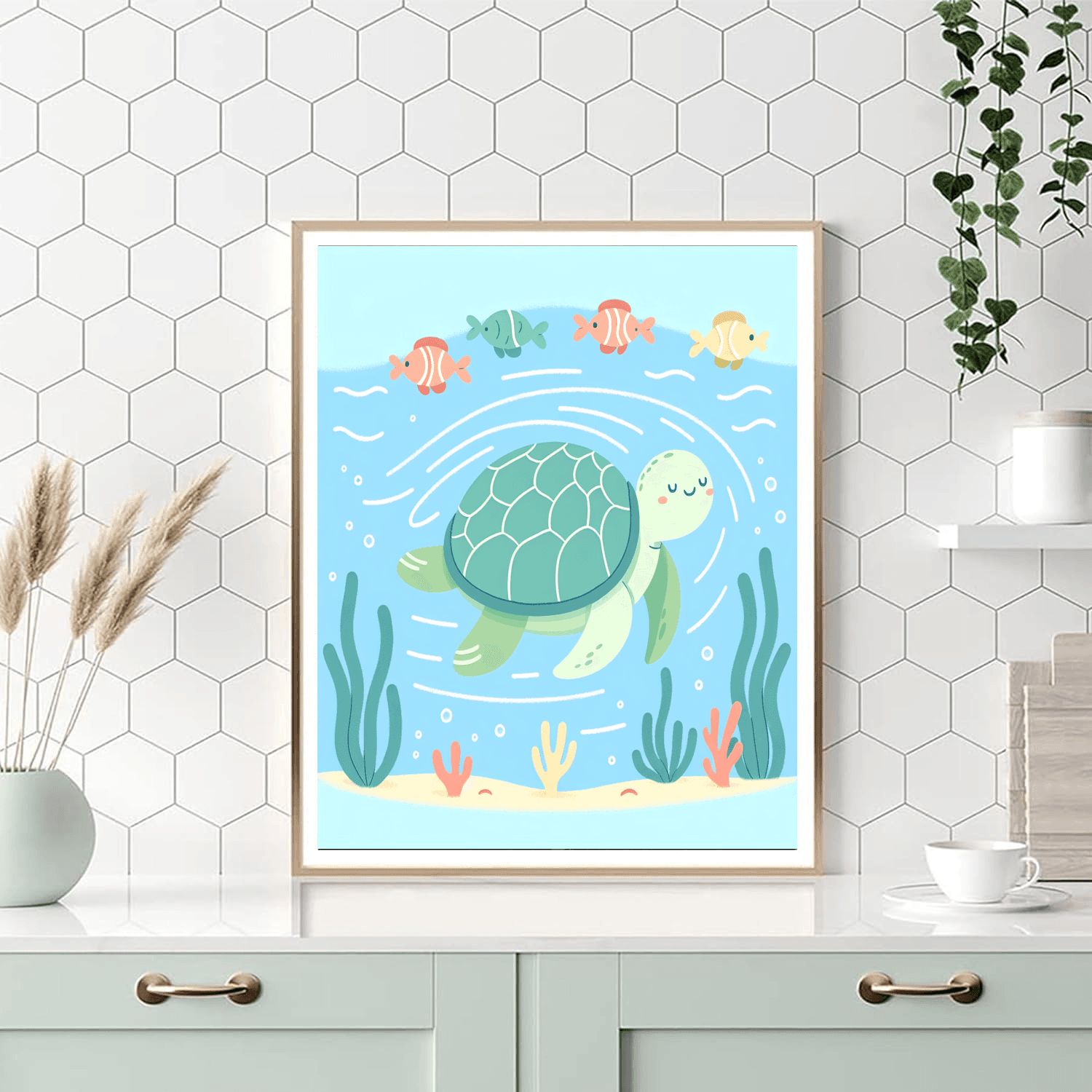 Twirling Turtle Number Painting