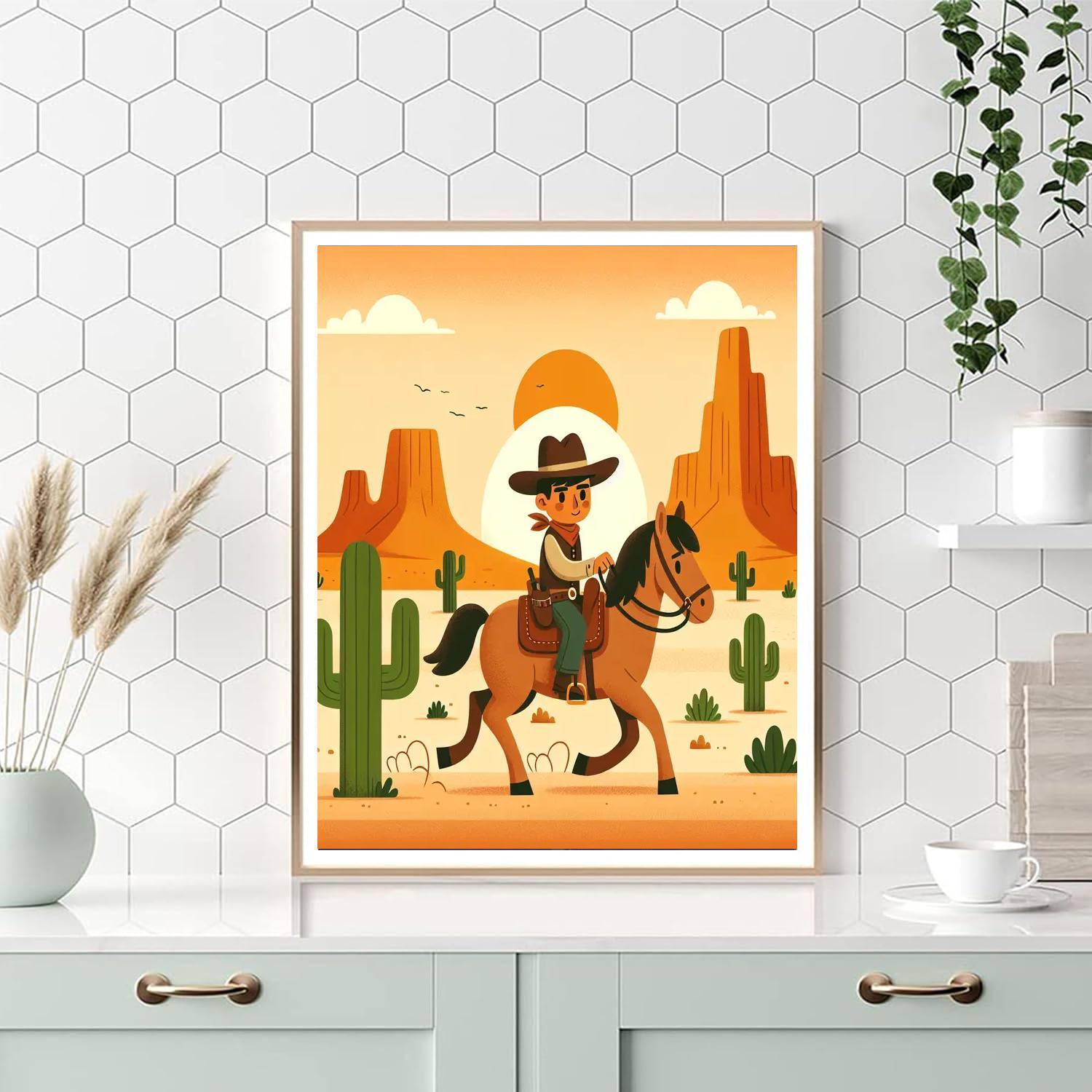 Wild West Cowboy Tales Painting By Numbers Kit