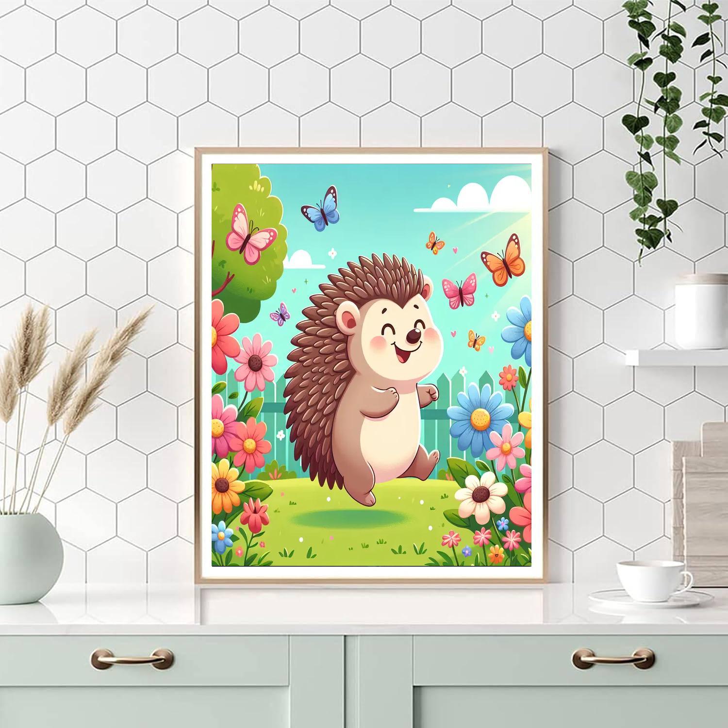 Adventurous Hedgehog Trail Paint By Number